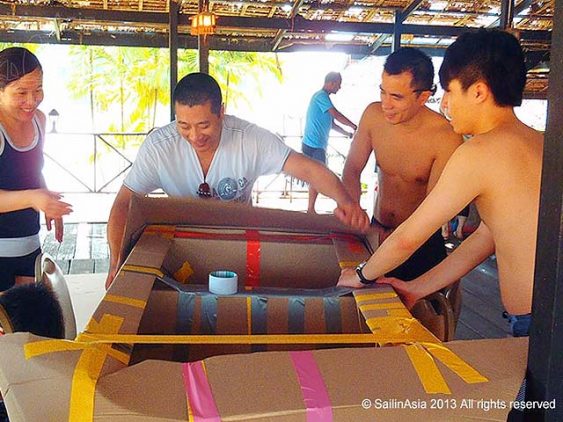 cardboard boat building